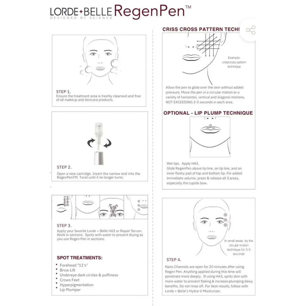 LORDE + BELLE THE VIRAL‎ REGENPEN Non-invasive Facial Tool Device New $299 msrp